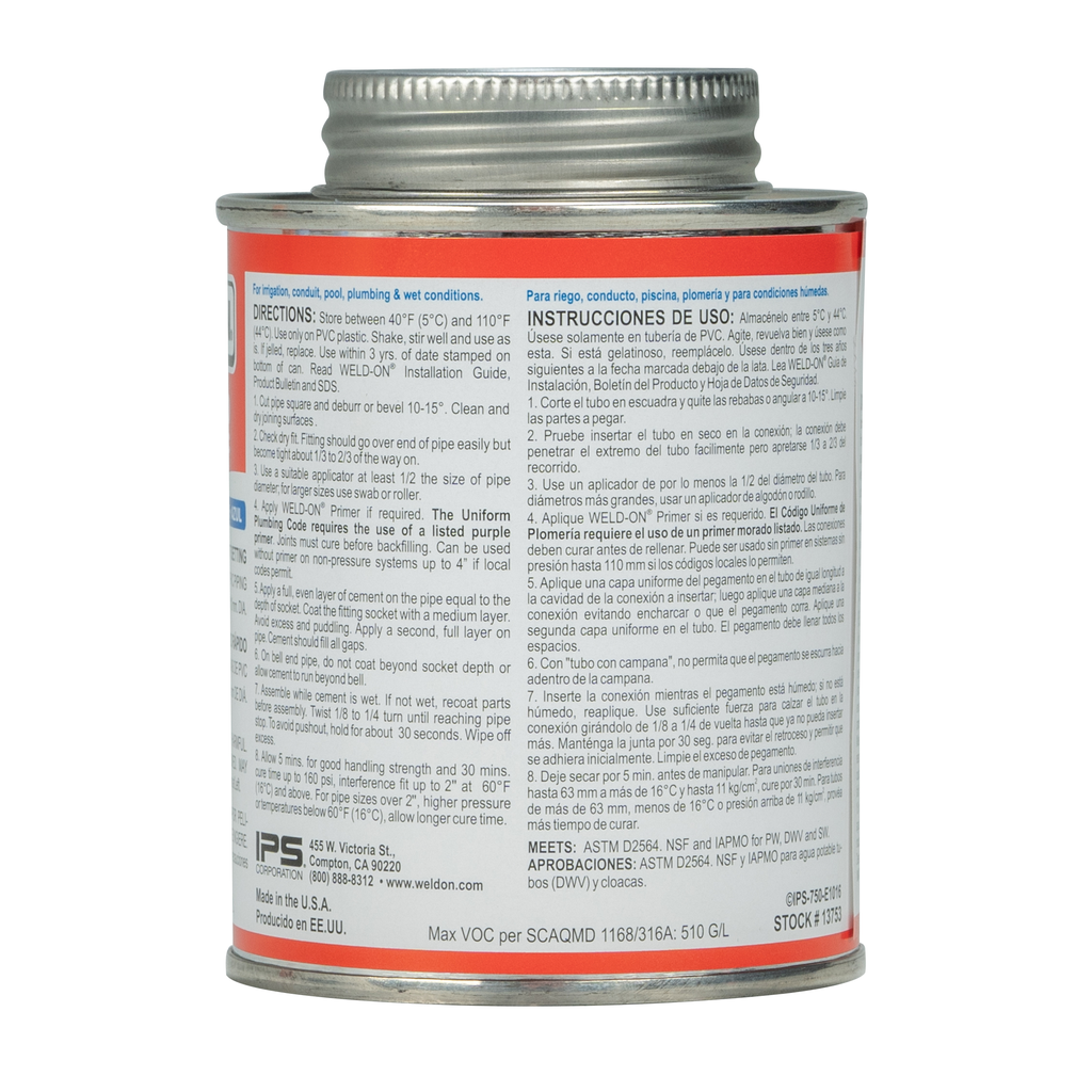 750™ HOTWELD PVC - MEDIUM BODIED BLUE 1/2 PINT