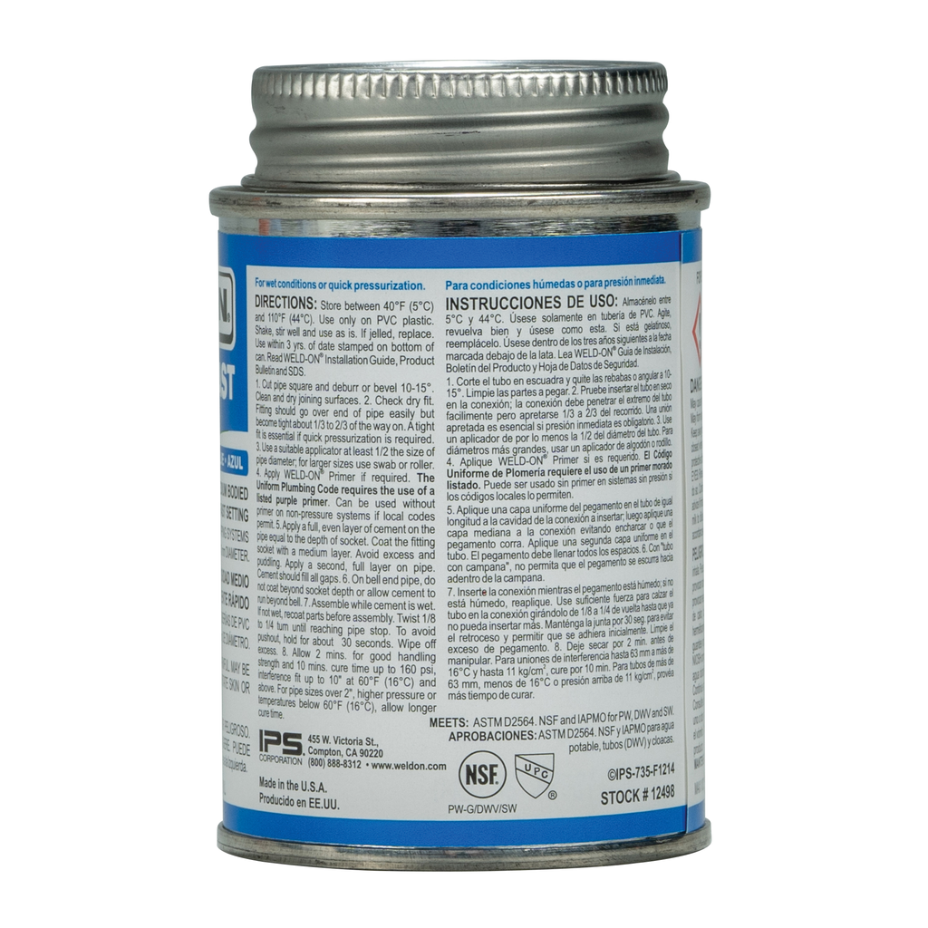 735™ WET 'N FAST™ PVC - MEDIUM BODIED BLUE 1/4 PINT