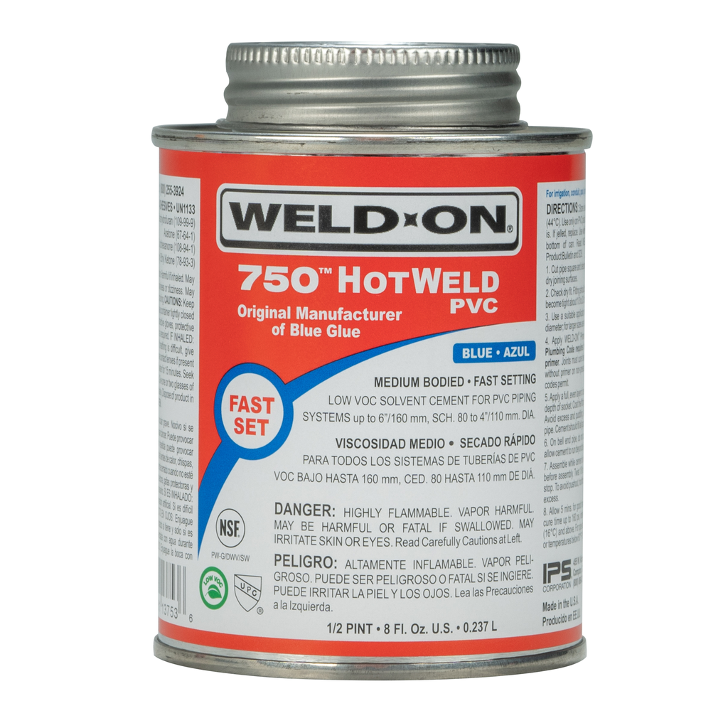 750™ HOTWELD PVC - MEDIUM BODIED BLUE 1/2 PINT