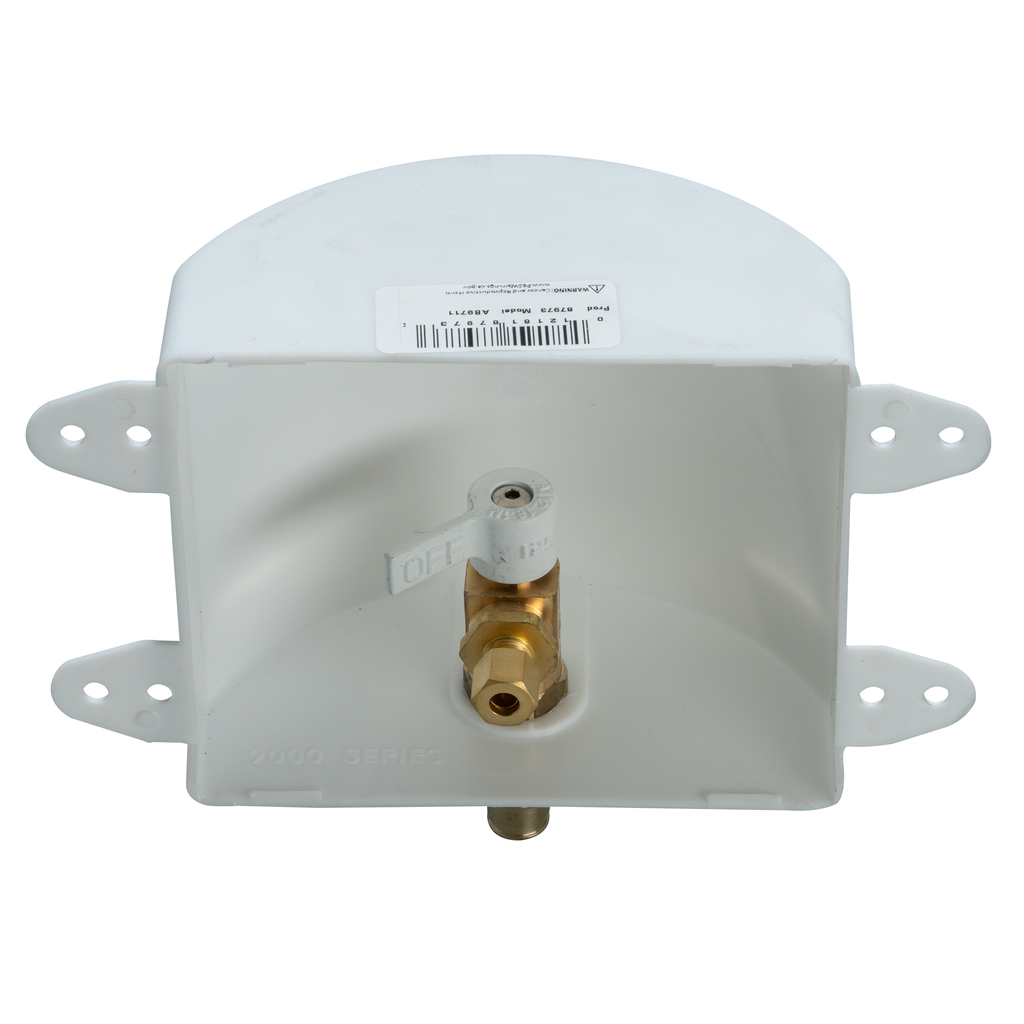 Water-Tite 87973 Plastic Square Outlet Box with Quarter-Turn Lead Free Brass Valve, 1/2 Inch F1960 Wirsbo