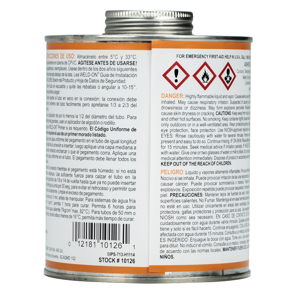 713™ CPVC - REGULAR BODIED ORANGE QUART