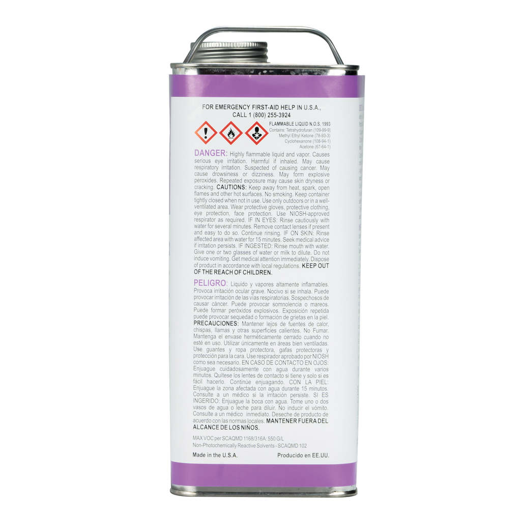 Weld-On 14024 Non-Bodied Fast-Acting Low VOC Plumbing Primer, 1 gal Can with Screw-on Cap, Purple