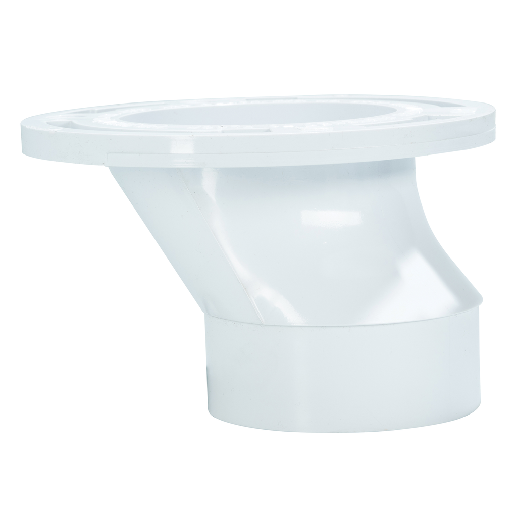 Water-Tite 86180 PVC Offset Closet Flange, 3 or 4 Inch Flush-Tite