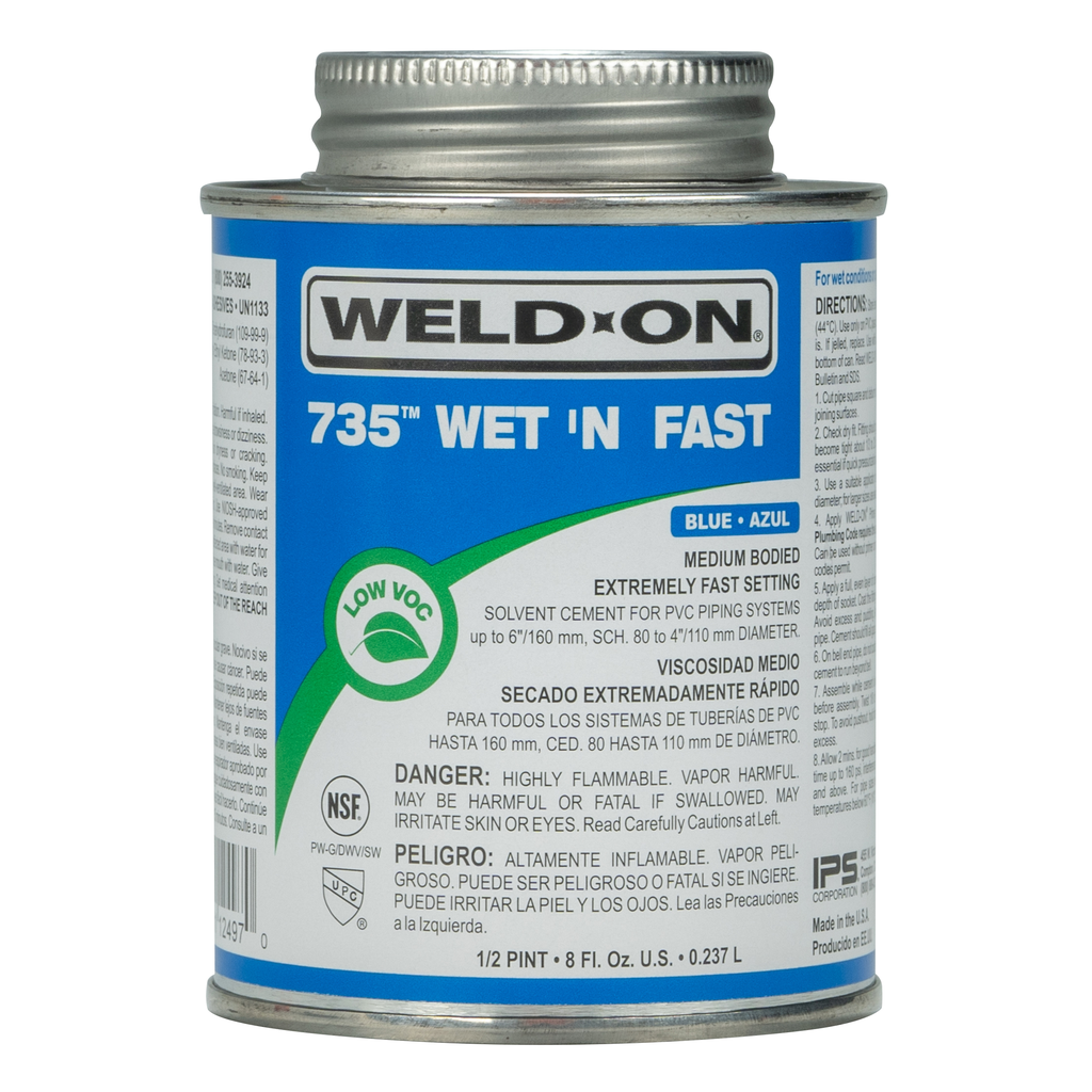 735™ WET 'N FAST™ PVC - MEDIUM BODIED BLUE 1/2 PINT