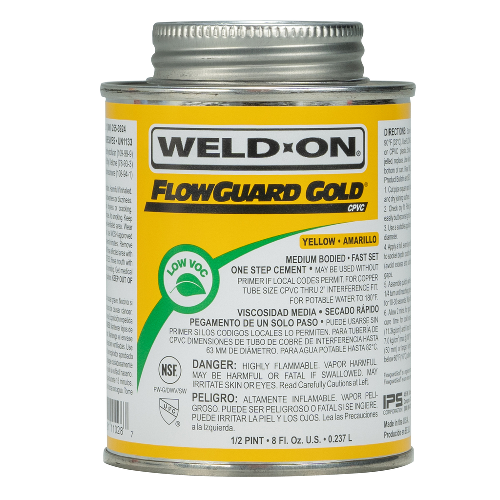 FLOWGUARD GOLD® CPVC - MEDIUM BODIED YELLOW 1/2 PINT