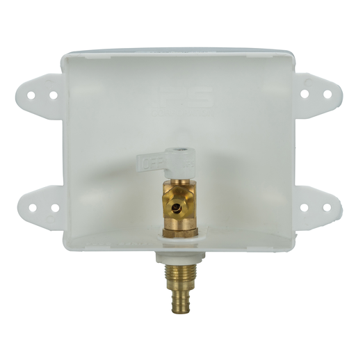 Water-Tite 87969 Plastic Square Outlet Box with Quarter-Turn Lead Free Brass Valve, 1/2 Inch F1807 PEX