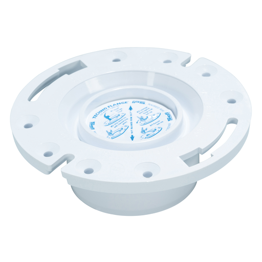 Water-Tite Techno Flange® 86132 PVC Standard Pattern Closet Flange with Techno Knockout, 3 or 4 Inch Flush-Tite