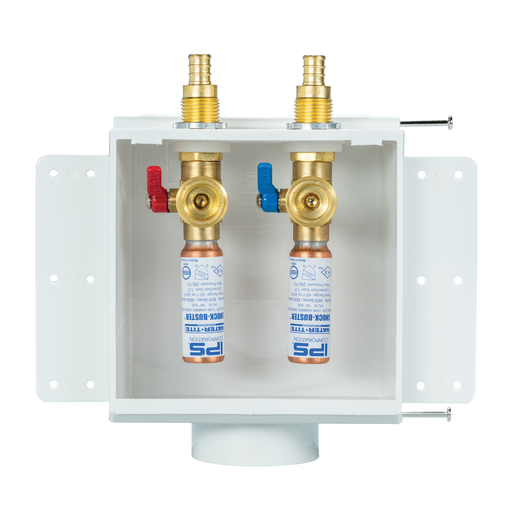 Guy Gray FR-12 Series PVC Resin Fire Rated Outlet Box with Quarter Turn Brass Hammer Arrester Valve, 1/2 Inch F1807 PEX