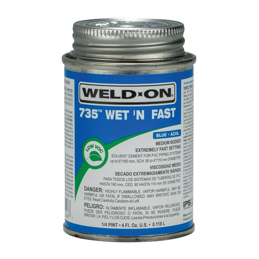 735™ WET 'N FAST™ PVC - MEDIUM BODIED BLUE 1/4 PINT