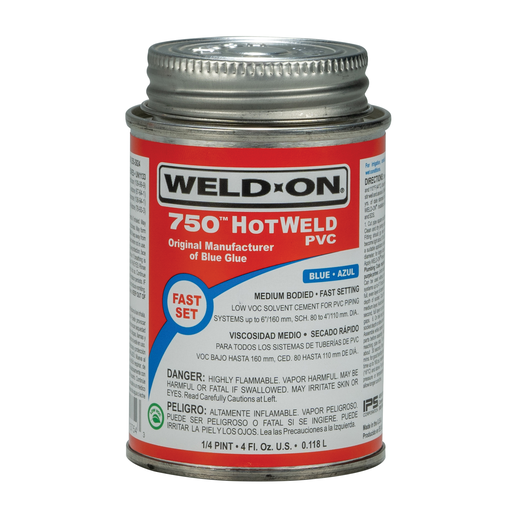 750™ HOTWELD PVC - MEDIUM BODIED BLUE 1/4 PINT