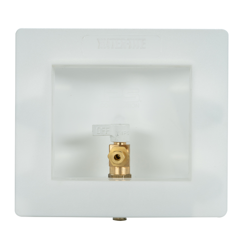 Water-Tite 87973 Plastic Square Outlet Box with Quarter-Turn Lead Free Brass Valve, 1/2 Inch F1960 Wirsbo