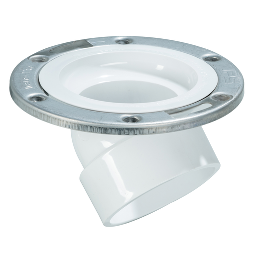 Water-Tite 86198 PVC 45 deg Closet Flange, 3 or 4 Inch