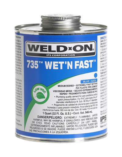 735™ WET 'N FAST™ PVC - MEDIUM BODIED BLUE QUART