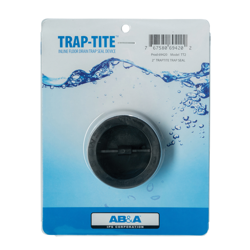 AB&A Trap-Tite™ 69420 Polypropylene/Silicone Floor Drain Trap Seal, 2 Inch