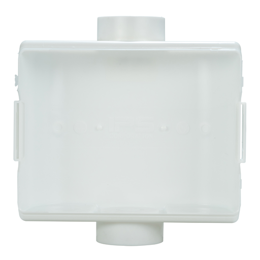 Water-Tite Econo Box™ 87204 White Plastic Center Drain Outlet Box with No Valves
