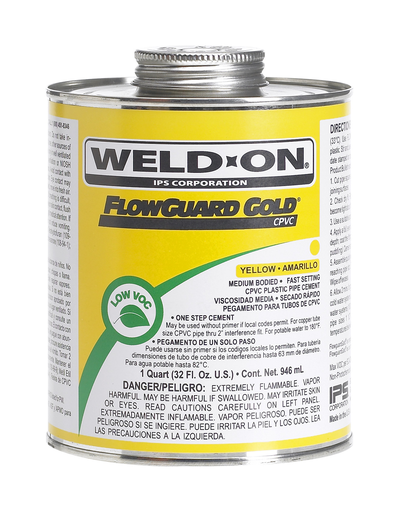 FLOWGUARD GOLD® CPVC - MEDIUM BODIED YELLOW QUART