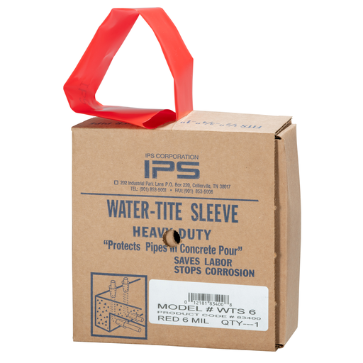 Water-Tite 83400 Polyethylene Pipe Sleeving, 1/2 - 1 Inch, 200 ft x 0.006 Inch T, Red