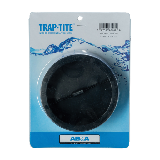 AB&A Trap-Tite™ 69440 Polypropylene/Silicone Floor Drain Trap Seal, 4 Inch