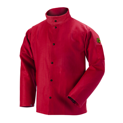 Black Stallion Red flame resistant cotton welding jacket
