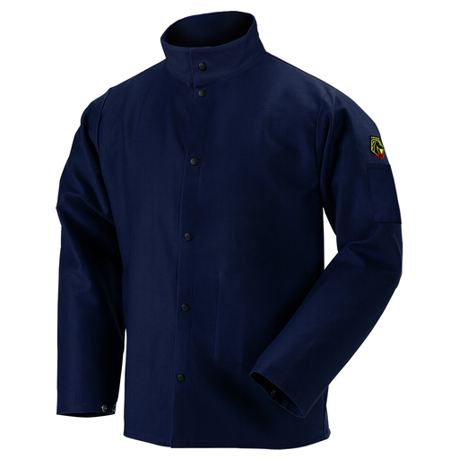 Black Stallion Navy 200 FR (flame resistant) Cotton Welding Jacket