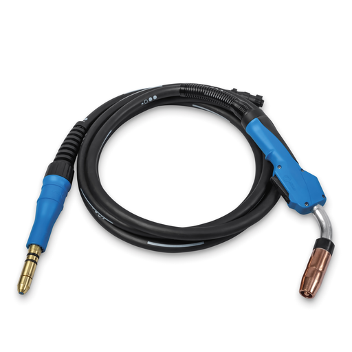 Miller MDX™ 250 AccuLock™ Air Cooled 250Amp MIG Gun Straight Handle 50° Fixed Neck with 12ft cable and Miller® Style Connection- 0.035''-0.045''