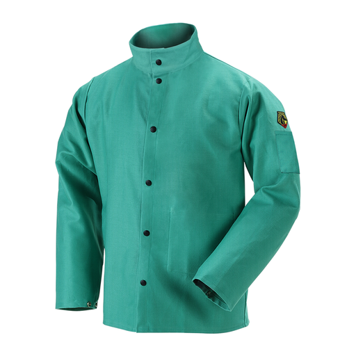 TruGuard 200 9 oz. FR (flame resistant) Cotton Welding Jacket, Green