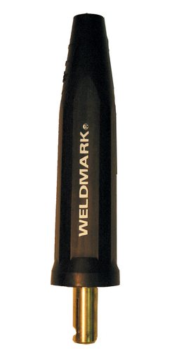 LC-10 Male Cable connector, Black, 250 Amp capacity, 4 thru 1/0 cable, Single Oval-Point Screw cable connection