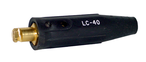 LC-40 Male cable connector, Black, 350 Amp capacity, 1/0 thru 2/0 cable