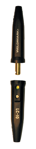 LC-10 Cable connector Set, Black, 250 Amp capacity, 4 thru 1/0 cable, Single Oval-Point Screw cable connection