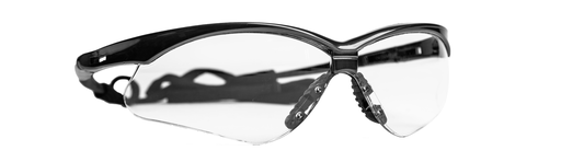 Weldmark WEM WM25679 SG Black Half Frame Safety Glasses with Clear Anti-Fog Lenses, UV Protection