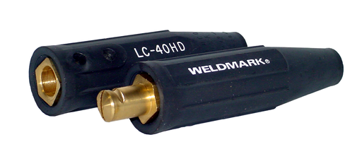 LC-40HD cable connector set, black, 500 amp capacity, 3/0 thru 4/0 cable, Double Oval-Point Screw cable connection