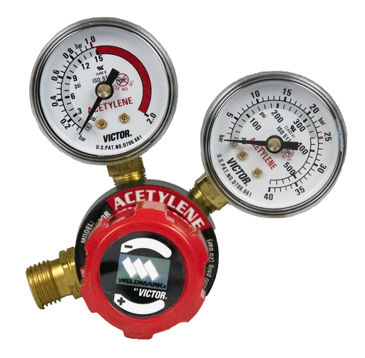 Weldmark G 150 Single Stage Light Duty Acetylene Rear Entry MC Regulator 2-15 psig, CGA:200