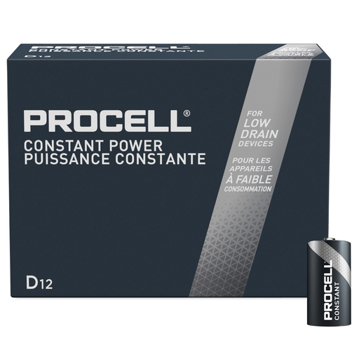 Battery: D, Alkaline, 1.5V, Procell