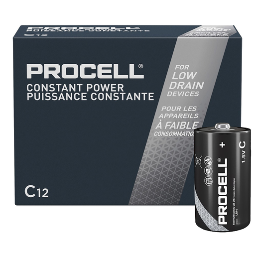 Battery: C, Alkaline, 1.5V, Procell