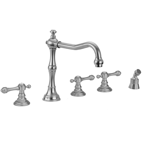 Roaring 20's Roman Tub Set with Majesty Lever Handles and Angled Handshower Mount, Matte Black (MBK)