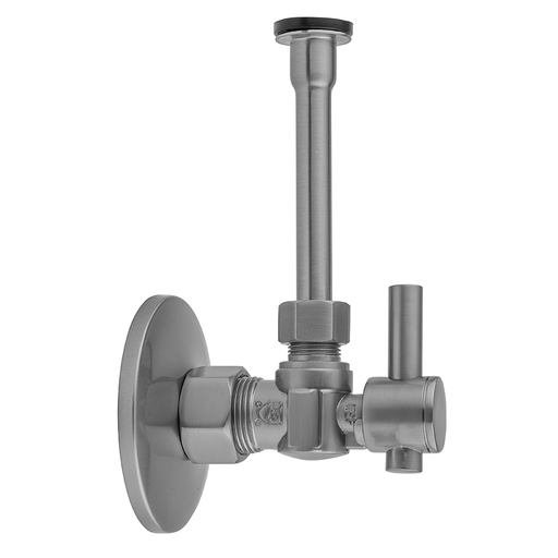 Quarter Turn Angle Pattern 5/8" O.D. Compression (Fits 1/2" Copper) x 3/8" O.D. Toilet Supply Kit Contempo Lever Handle, 20" Supply Tube, Escutcheon, Sedona Beige (SDB)