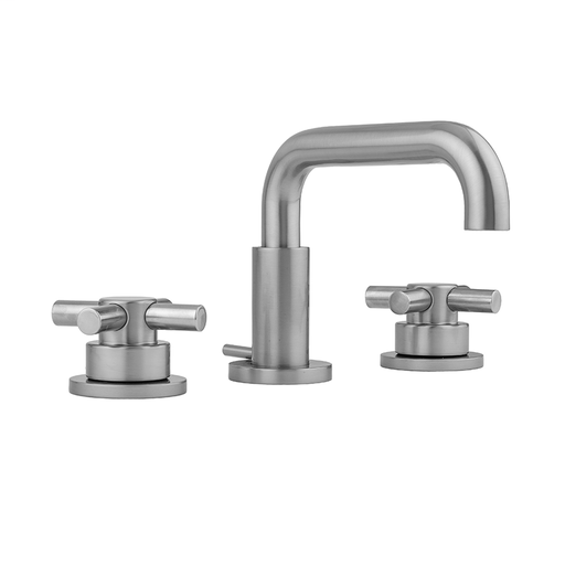 Downtown Contempo Faucet with Round Escutcheons & Low Contempo Cross Handles- 0.5 GPM, Black Nickel (BKN)