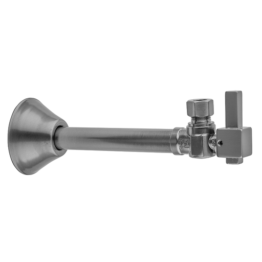 Quarter Turn Angle Pattern 1/2" Copper (Sweat Fit) x 1/2" O.D. Supply Valve with Square Lever Handle, Vintage Bronze (VB)