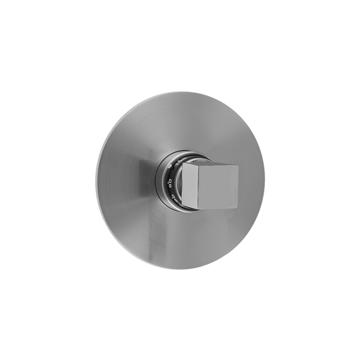 Round Plate with CUBIX® Cube Trim for Thermostatic Valves (J-TH34 & J-TH12), White (WH)