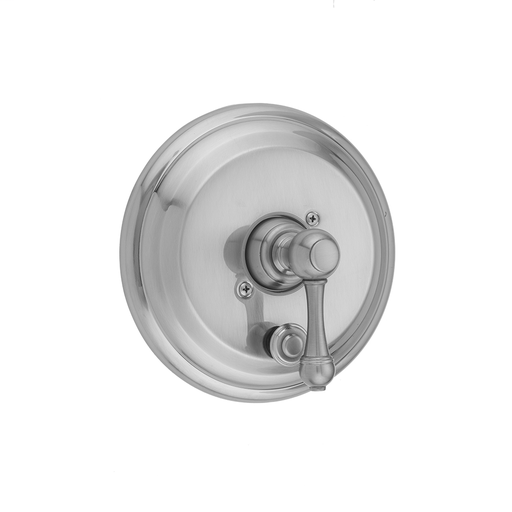 Round Step Plate With Majesty Lever Trim For Pressure Balance Cycling Valve With Built-in Diverter (J-DIV-CSV), Pewter (PEW)