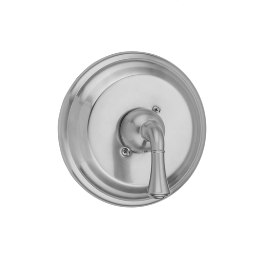 Round Step Plate With Standard Lever Trim For Pressure Balance Valve (J-PBV), Polished Copper (PCU)