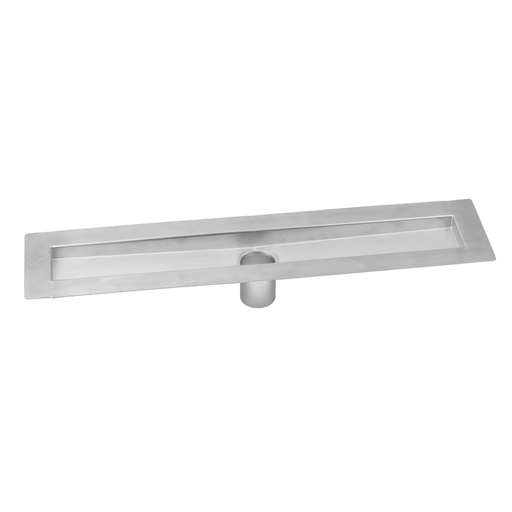 42" zeroEDGE Bottom Outlet Channel Drain Body, Brushed Stainless (BSS)