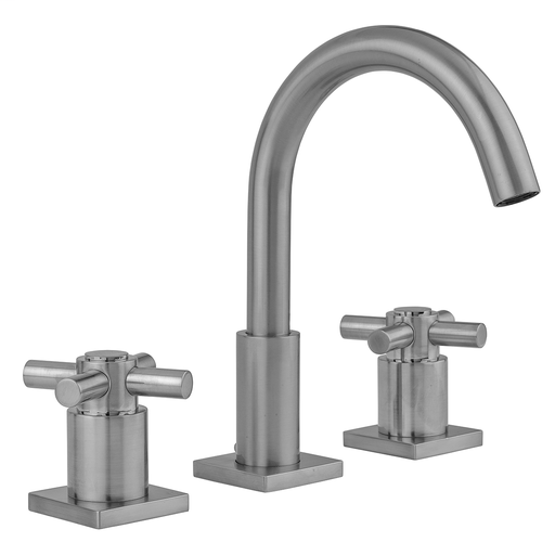Uptown Contempo Faucet with Square Escutcheons & Contempo Cross Handles -1.2 GPM, Matte Black (MBK)