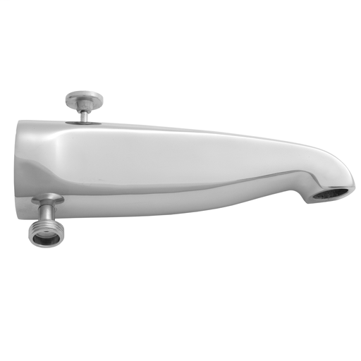 8 1/2" Reach Brass Diverter Tub Spout with Handshower Outlet, Polished Nickel (PN)