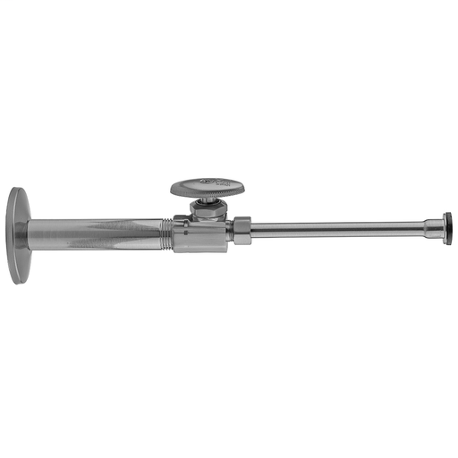 Multi Turn Straight Pattern 1/2" IPS x 3/8" O.D. Toilet Supply Kit with Oval Handle, 12" Supply Tube, Escutcheon, Antique Brass (AB)