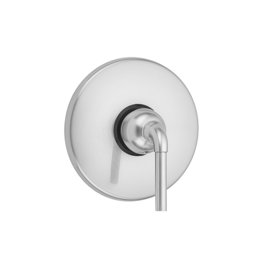 Round Plate With Straight Lever Trim For Pressure Balance Valve (J-PBV), Polished Copper (PCU)