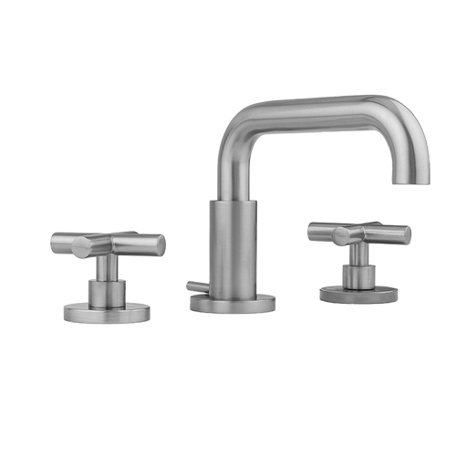 Downtown Contempo Faucet with Round Escutcheons & Contempo Slim Cross Handles- 0.5 GPM, Sedona Beige (SDB)
