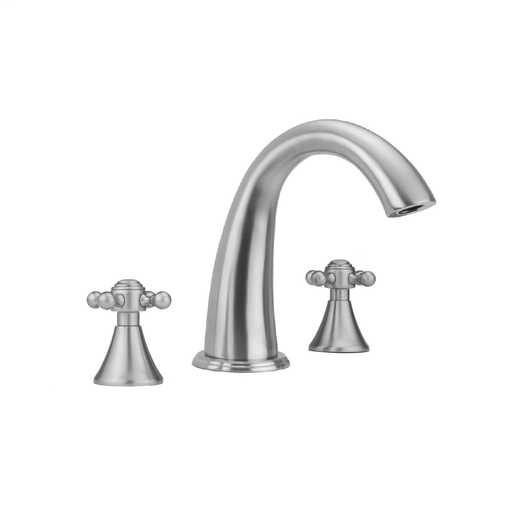 Cranford Roman Tub Set with Ball Cross Handles, Matte Black (MBK)