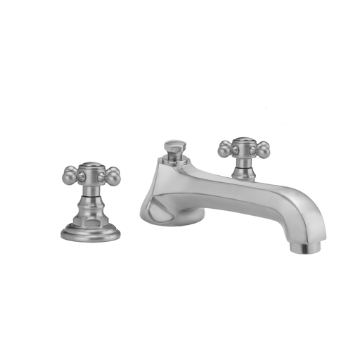 Westfield Roman Tub Set with Low Spout and Ball Cross Handles, Matte Black (MBK)