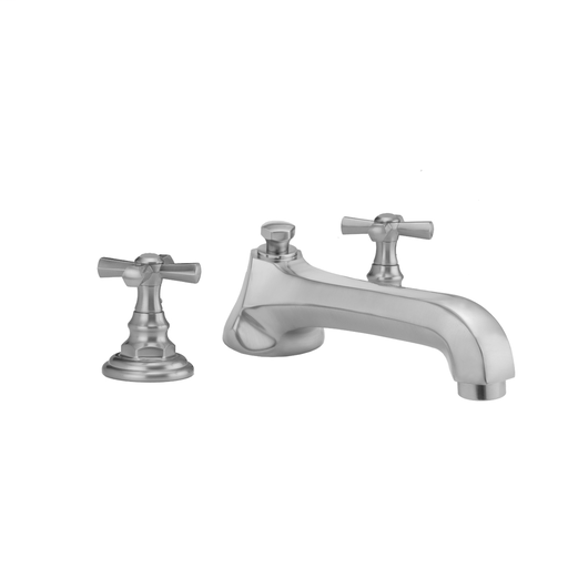 Westfield Roman Tub Set with Low Spout and Hex Cross Handles, Polished Chrome (PCH)